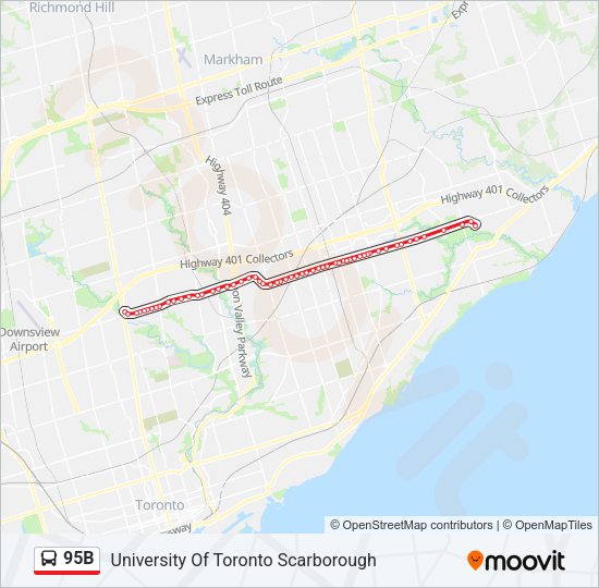 95B Bus Line Map