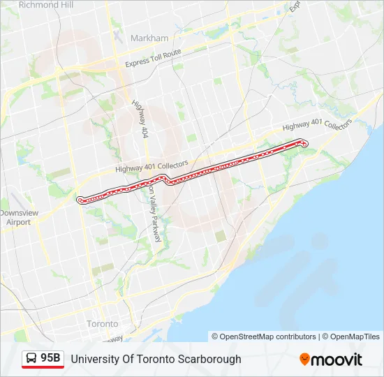 95B Bus Line Map