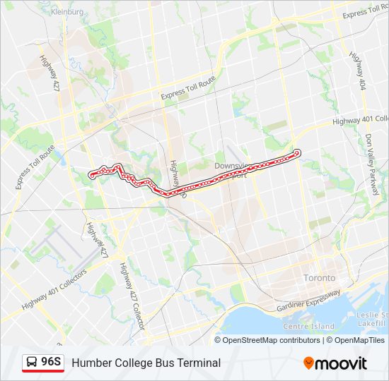 96S Bus Line Map