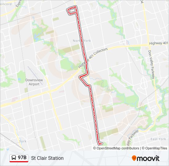97B Bus Line Map