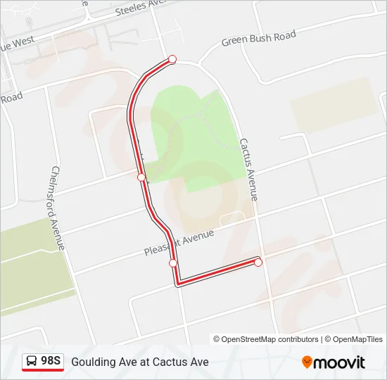 98S Bus Line Map
