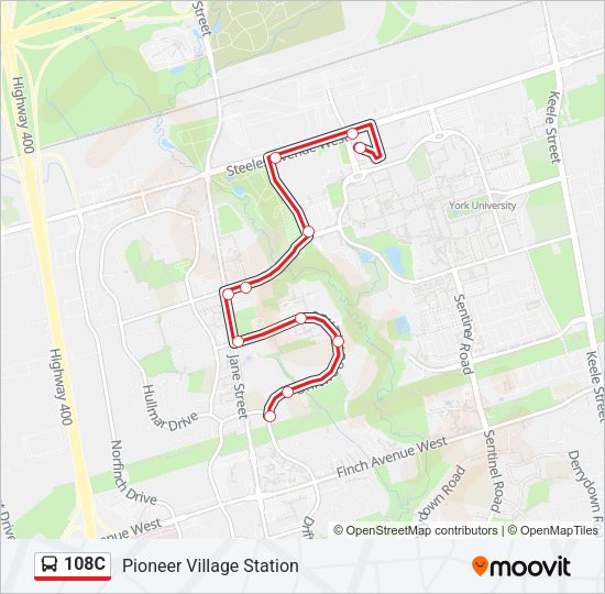 108C Bus Line Map