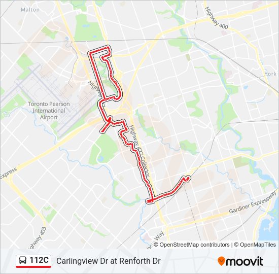 112C bus Line Map