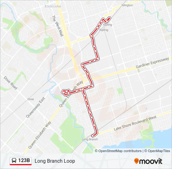 123B Bus Line Map