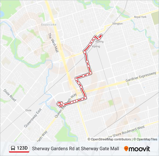 123D Bus Line Map