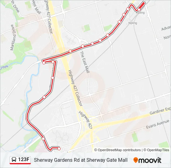 123F Bus Line Map