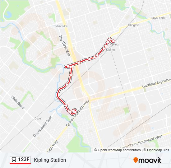 123F Bus Line Map