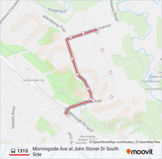 131S Bus Line Map