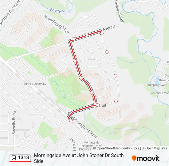 131S Bus Line Map
