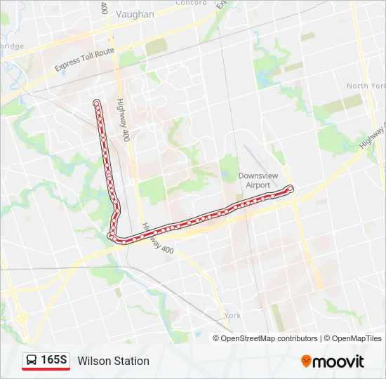 165S Bus Line Map