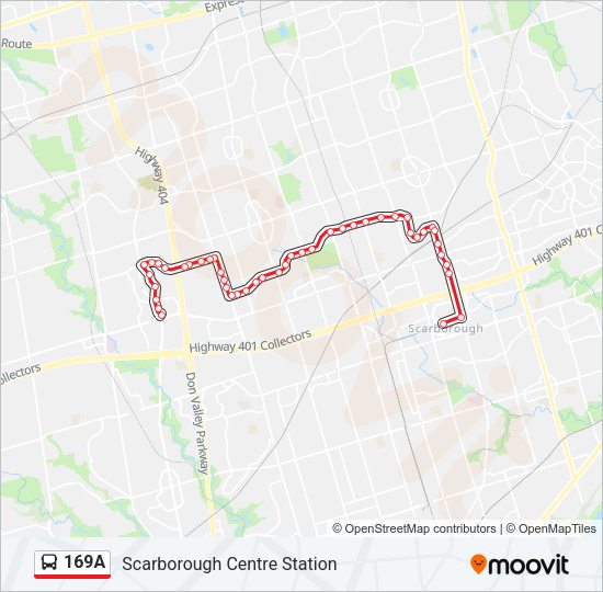 169A Bus Line Map