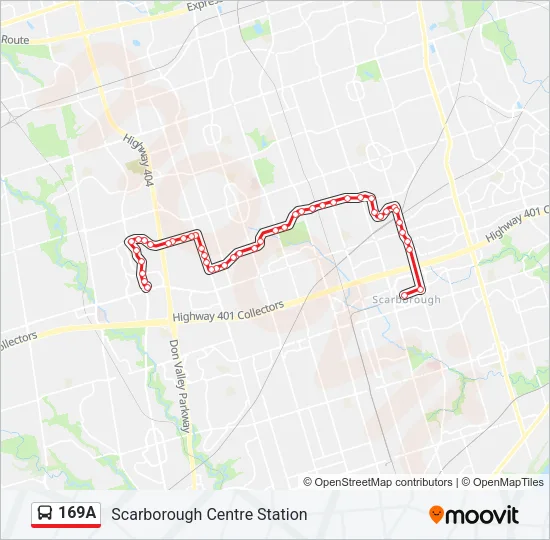 169A Bus Line Map