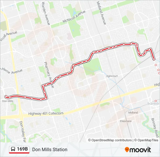 169B Bus Line Map