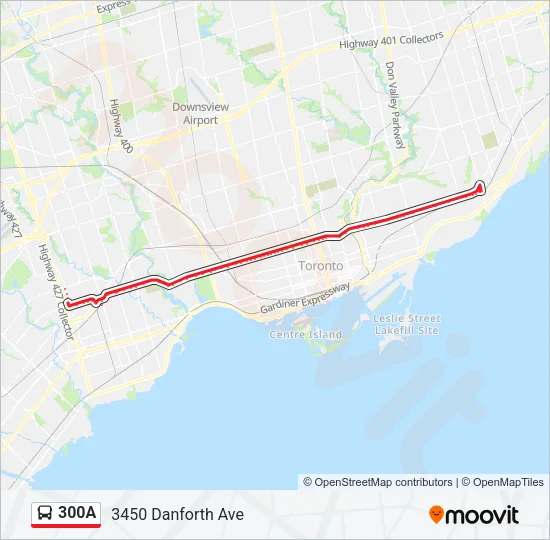 300A Bus Line Map