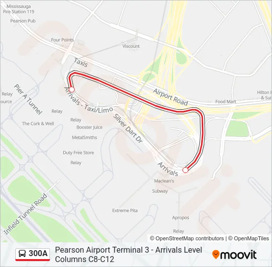 300A Bus Line Map