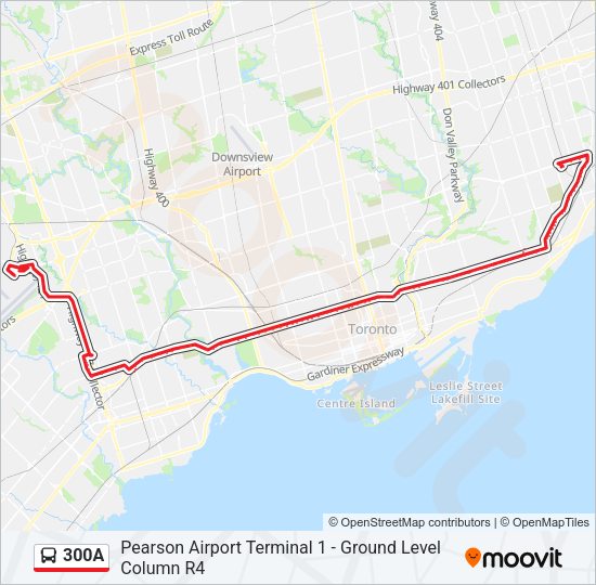 300A Bus Line Map