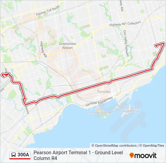 300A Bus Line Map