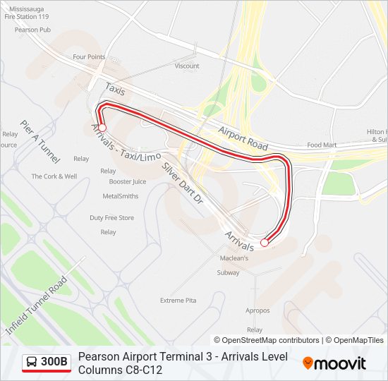 300B Bus Line Map