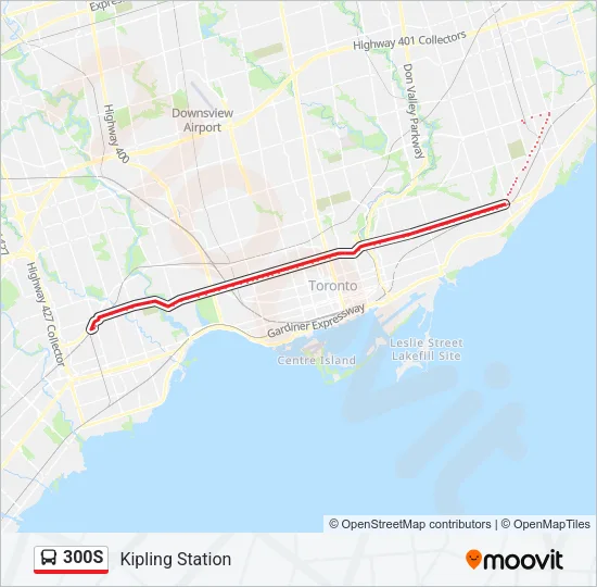 300S Bus Line Map
