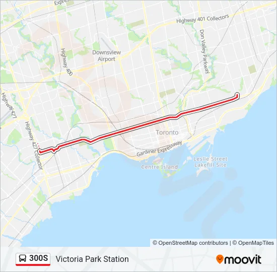 300S Bus Line Map
