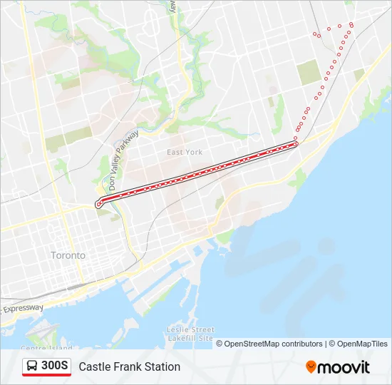 300S Bus Line Map