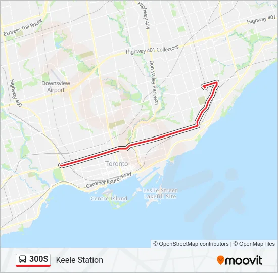 300S Bus Line Map