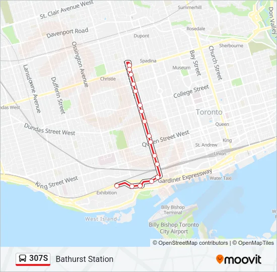 307S Bus Line Map