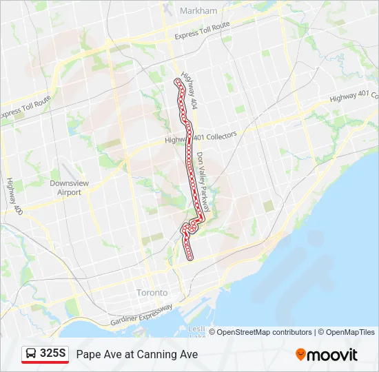 325S Bus Line Map