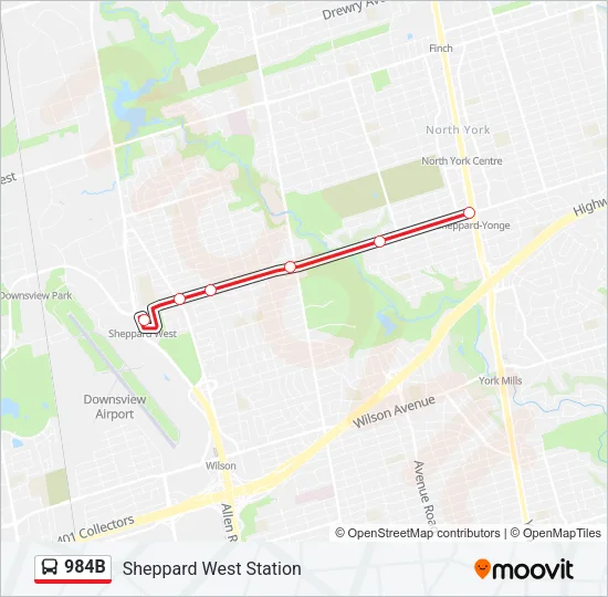984B Bus Line Map