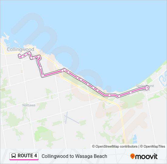 ROUTE 4 Bus Line Map