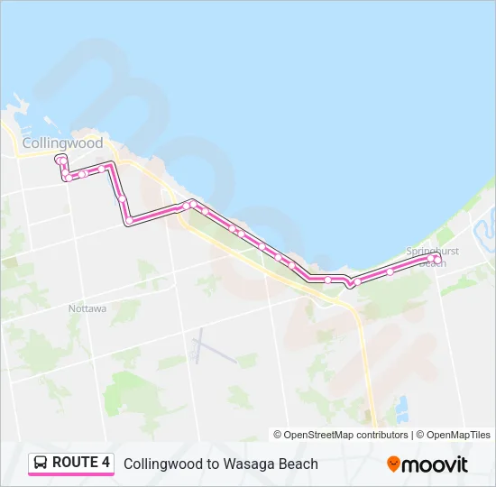 ROUTE 4 Bus Line Map