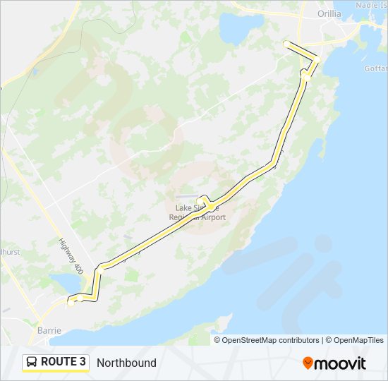 ROUTE 3 Bus Line Map