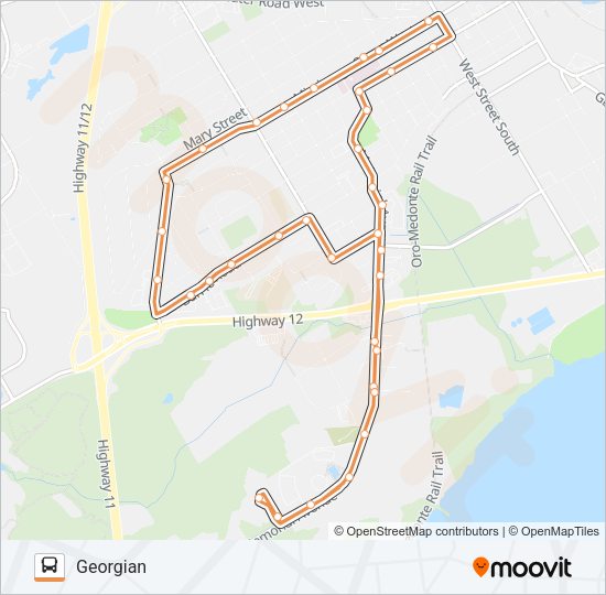 GEORGIAN ROUTE Bus Line Map