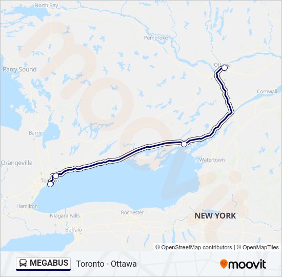 MEGABUS Bus Line Map