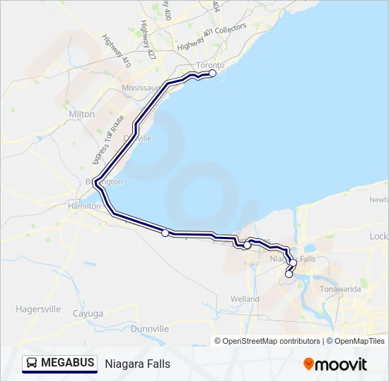 MEGABUS Bus Line Map