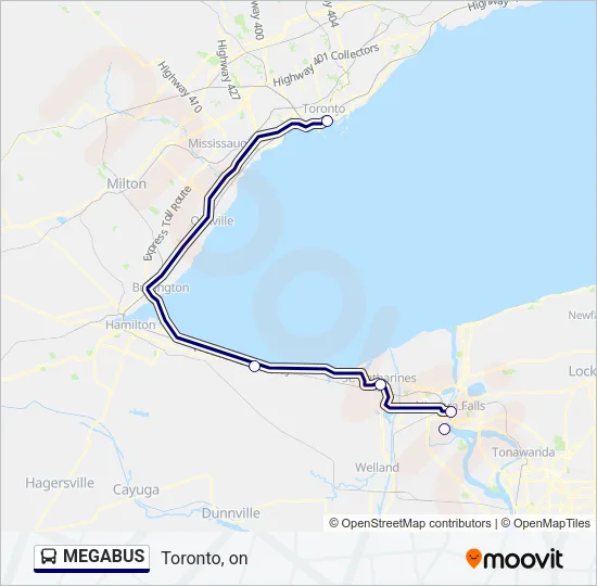 MEGABUS Bus Line Map