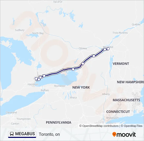 MEGABUS Bus Line Map