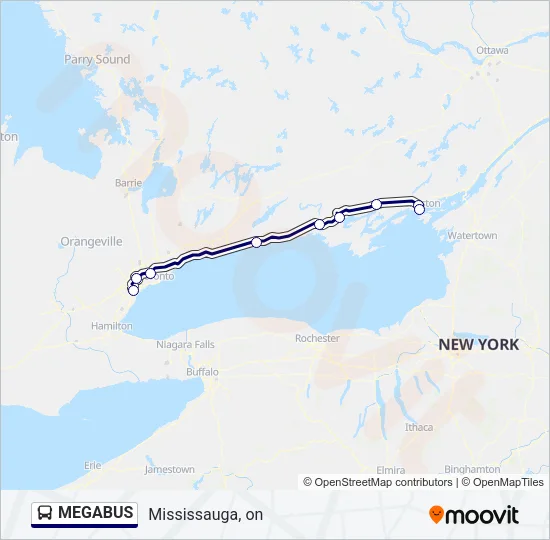 MEGABUS Bus Line Map