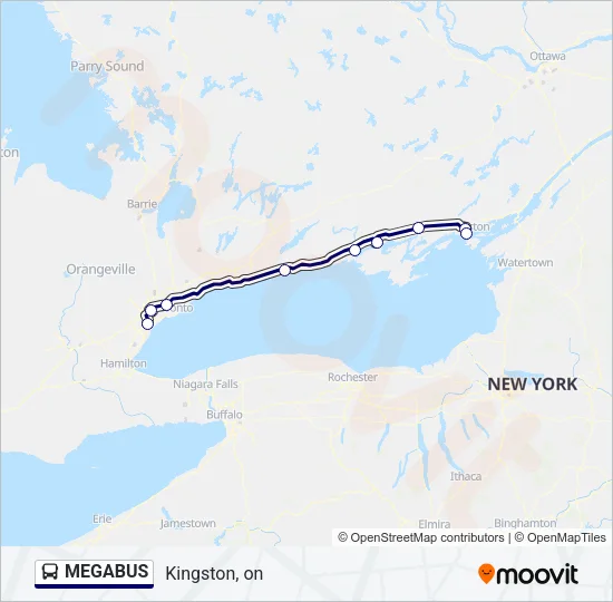 MEGABUS Bus Line Map