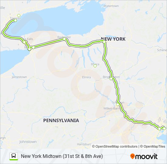 FLIXBUS 2685 Bus Line Map