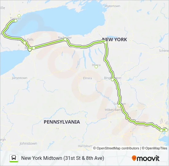 FLIXBUS 2685 Bus Line Map