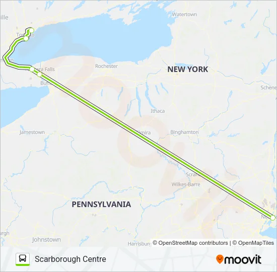 FLIXBUS N2768A Bus Line Map