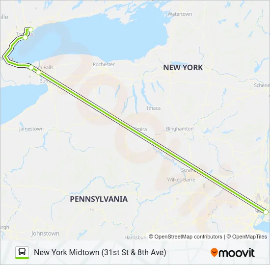 FLIXBUS N2768A Bus Line Map