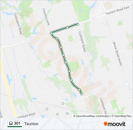 301 Bus Line Map