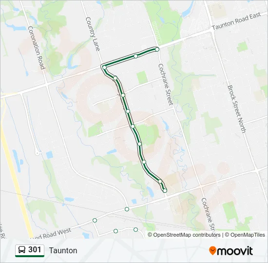 301 Bus Line Map