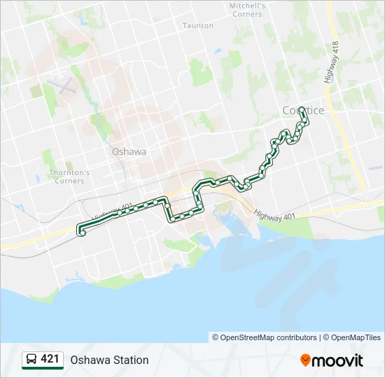 421 Bus Line Map