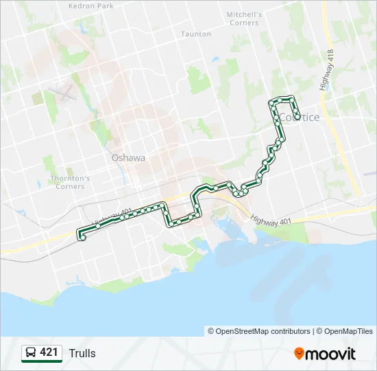 421 Bus Line Map