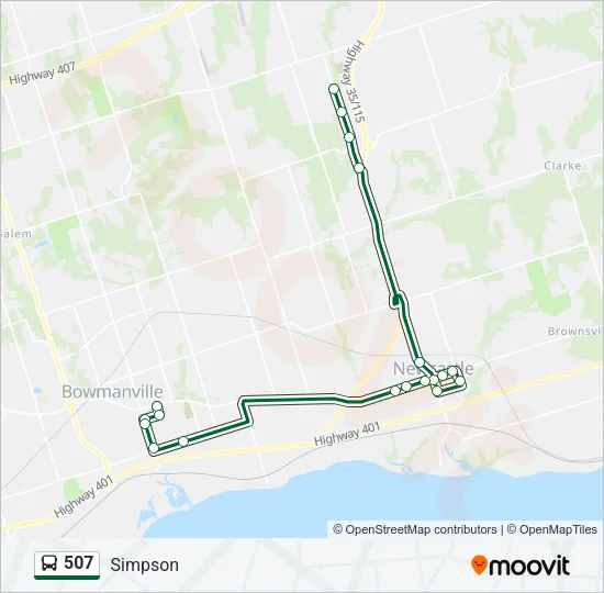 507 Bus Line Map