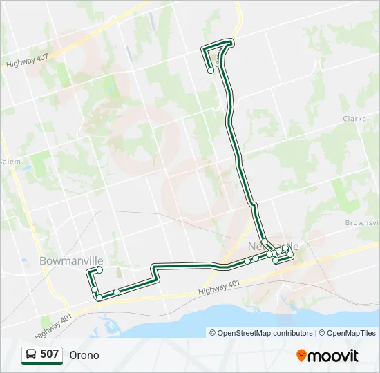 507 Bus Line Map