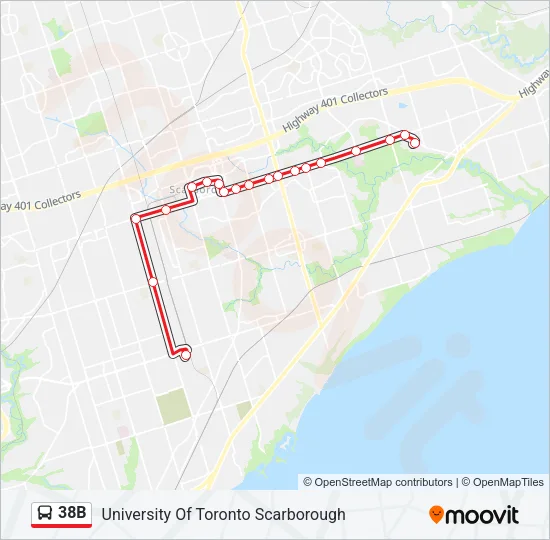 38B Bus Line Map